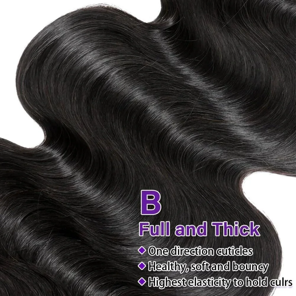 Brazilian Human Hair Bundles 18 20 22 Inch Body Wave 3 Bundles Human Hair 300gm